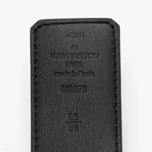 Louis Vuitton Monogram Eclipse Reversible LV Line Belt - Size 38 / 95 - Picture 3 of 4
